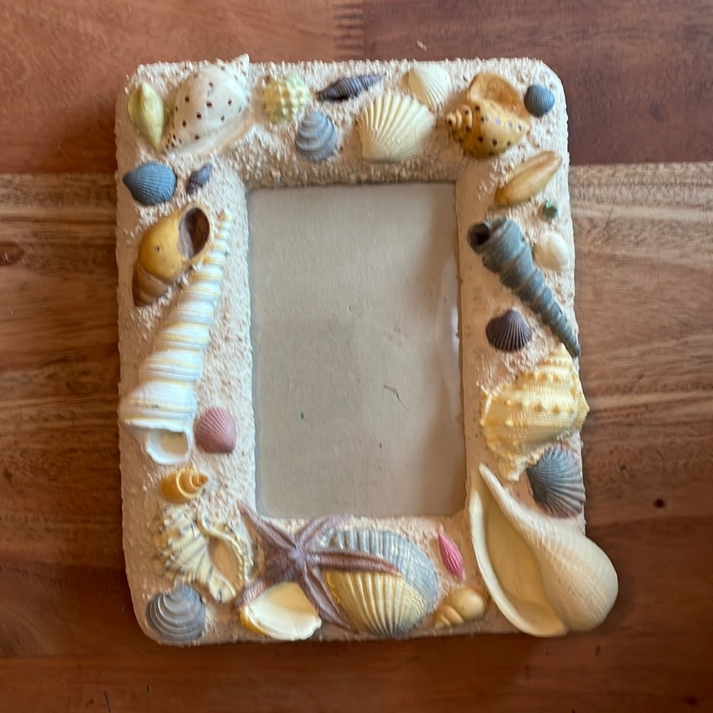 Seashell picture frame
